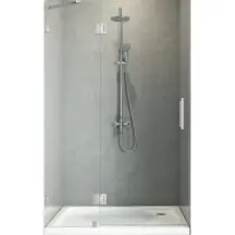 Дверь в нишу Koer SR SD04-120x200-TR-01 прозрачное стекло Easy Clean 10мм, хром (KR5387)