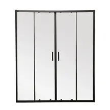 Дверь в нишу Mixxus Premium DIVERSE SD01-160x185-TR Black прозрачное стекло 5мм (MI6879)