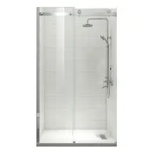 Дверь в нишу Koer SR SD01-120x200-TR-02 прозрачное стекло Easy Clean 8мм, никель (KR5379)