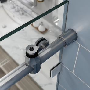Двері в нішу Koer SR SD06-140x220-TR-07 прозоре скло Easy Clean 8мм, графіт (KR5369) №3