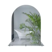 Зеркало настенное Zerix LAGUNA MRZ03-500x700x110 прямоугольное с дугообразным верхом и полкой (ZX56