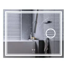 Зеркало Mixxus Premium QUADRO MR20-100x80 (LED Touch, Anti-fog, димер, линза) (MP6623)