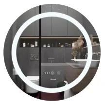 Зеркало Mixxus PLAIN MC02-60-CASE с LED Touch, Anti-fog, димером, рег. яркости, часами (MI6661)