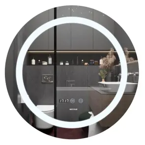 Дзеркало Mixxus PLAIN MC02-60-CASE із LED Touch, Anti-fog, димером, рег. яскравості, годинником (MI6661) №1