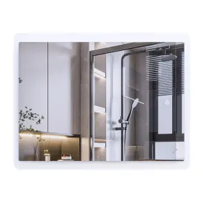 Дзеркало Mixxus Premium OLIVARY MR19-90x70-REVERSE (LED Touch, Anti-fog, димер (3-6,5kK)) (MP6630) №1