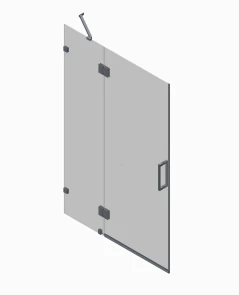 Дверь в нишу Koer SR SD04-120x200-TR-01 прозрачное стекло Easy Clean 10мм, хром (KR5387) №12