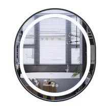 Дзеркало Mixxus Premium ELLIPSE MV05-80x70-REVERSE BLACK (LED Touch, Anti-fog, димер (3-6kK)) (MP6646