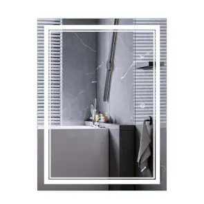 Зеркало Mixxus Premium QUADRO MR20-90x70-REVERSE (LED Touch, Anti-fog, димер) (MP6621) №1