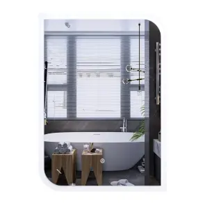 Зеркало Mixxus BEVEL MA02-90x65-REVERSE (LED Touch, Anti-fog, димер (3-6,5kK)) (MP6641) №1