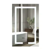 Зеркало Mixxus HARD MR06-60x80-CASE с LED Touch, Anti-fog, димером, регулировкой яркости, часами (M