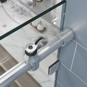 Дверь в нишу Koer SR SD06-140x220-TR-01 прозрачное стекло Easy Clean 8мм, хром (KR5368) №10