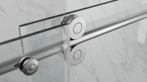 Дверь в нишу Koer SR SD06-140x220-TR-01 прозрачное стекло Easy Clean 8мм, хром (KR5368) №14