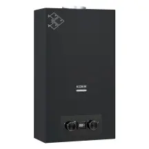 Газова колонка Koer KWH.G0110 BLACK димохідна 10 л/хв, колір чорний (KR5554)