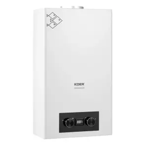 Газова колонка Koer KWH.G0110 WHITE димар 10 л/хв, колір білий (KR5553) №1