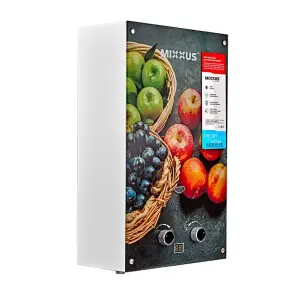 Газова колонка MIXXUS GWH-0310 BASIC GLASS димохідна 10 л/хв (панель зі скла з малюнком) (WH00 №1