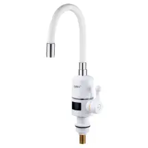 Проточный водонагреватель Zerix ELW06-EF-WHITE 3,3 kW с индикатором температуры, силиконовый излив,