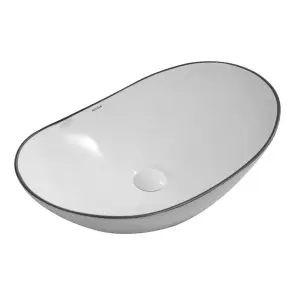 Раковина накладная Mixxus Premium WAVE-0105 EDGE BLACK 620х360х160mm (MP6556) №1