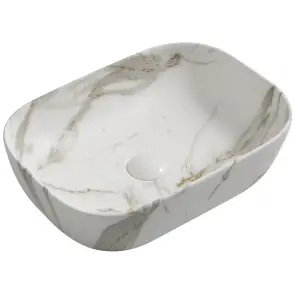 Раковина накладная MIXXUS PREMIUM DIVERSE-0114 MARBLE 455х325х135mm (MP6545) №1
