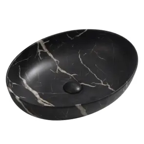 Раковина накладная Mixxus Premium ELLIPSE-0102 MARBLE 515х400х130mm (MP6552) №1