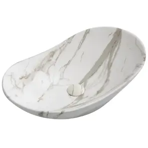 Раковина накладная MIXXUS PREMIUM WAVE-0105 MARBLE 620х360х160mm (MP6559) №1