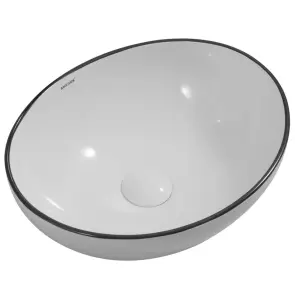 Раковина накладна MIXXUS PREMIUM ELLIPSE-0108 EDGE BLACK 400х330х145mm (MP6527) №1