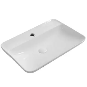 Раковина накладная Mixxus Premium BEVEL-0203 600х405х120mm с отверстием под смеситель (MP6513) №1