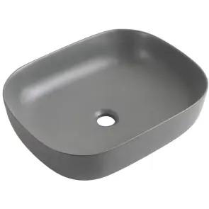 Раковина накладная Mixxus Premium DIVERSE-0115 GRAY 490x395x135mm (MP6650) №1