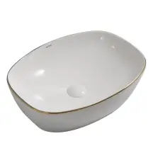 Раковина накладна Mixxus Premium DIVERSE-0109 EDGE GOLD 500х380х140mm (MP6548)