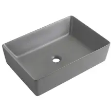 Раковина накладная Mixxus Premium QUADRO-0108 GRAY 550x390x145mm (MP6652)