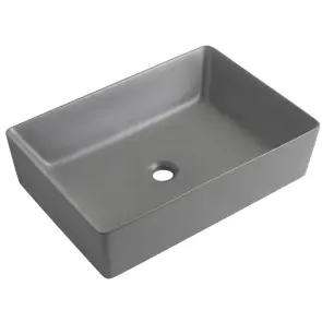 Раковина накладная Mixxus Premium QUADRO-0108 GRAY 550x390x145mm (MP6652) №1