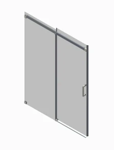 Дверь в нишу Koer SR SD02-140x200-TR-01 прозрачное стекло Easy Clean 8мм, хром (KR5383) №6