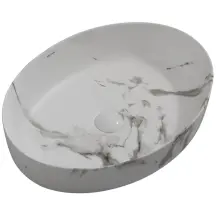 Раковина накладная MIXXUS PREMIUM ELLIPSE-0104 MARBLE 550х415х140mm (MP6554)