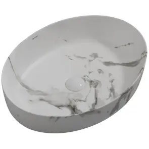 Раковина накладна MIXXUS PREMIUM ELLIPSE-0104 MARBLE 550х415х140mm (MP6554) №1