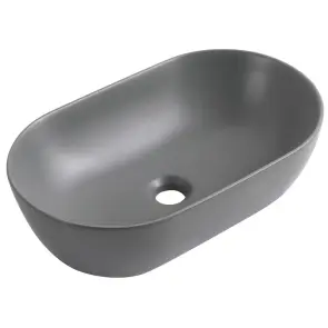 Раковина накладная Mixxus Premium ELLIPSE-0109 GRAY 500x300x140mm (MP6653) №1