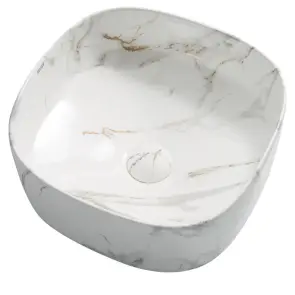 Раковина накладная Mixxus Premium DIVERSE-0104 MARBLE 370х370х135mm (MP6537) №1