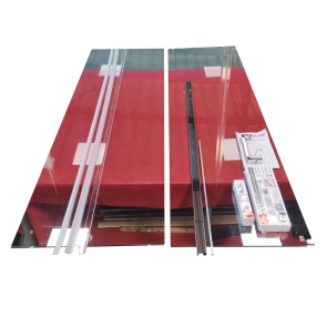 Дверь в нишу Koer SR SD02-140x200-TR-01 прозрачное стекло Easy Clean 8мм, хром (KR5383) №18
