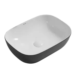 Раковина накладная Mixxus Premium DIVERSE-0112 WHITE-BLACK 455х325х135mm (MP6542) №1