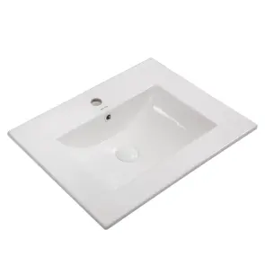 Раковина меблева Mixxus Premium CUBIC-1501 610х460х170mm з отвором під змішувач та переливом ( №1