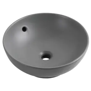 Раковина накладная Mixxus Premium TOPPER-0201 GRAY 410x410x165mm с переливом (MP6649) №1