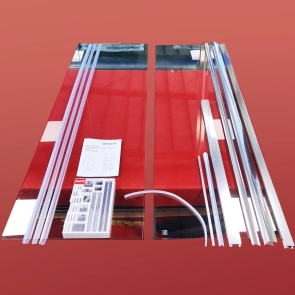 Дверь в нишу Koer SR SD05-120x200-TR-01 прозрачное стекло Easy Clean 6мм, хром (KR5405) №11