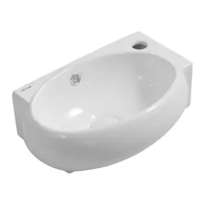 Раковина подвесная Mixxus Premium DIVERSE-1201-L 400х215х140mm с отверстием под смеситель и перелив №1