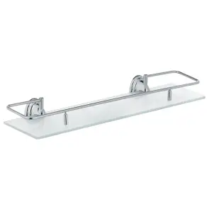 Полка стеклянная с откидным ограничителем Zerix LR1507-1 (LL1407) №1