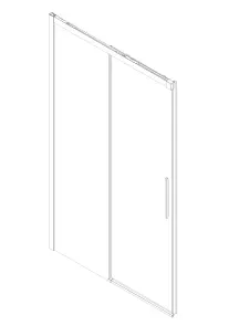 Дверь в нишу Koer SR SD05-120x200-TR-01 прозрачное стекло Easy Clean 6мм, хром (KR5405) №17
