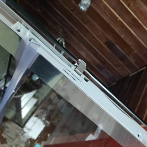 Дверь в нишу Koer SR SD05-120x200-TR-01 прозрачное стекло Easy Clean 6мм, хром (KR5405) №21