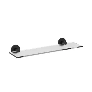Полка в ванную Zerix Delux M1307A Black (40 cм) (ZX4645) №1