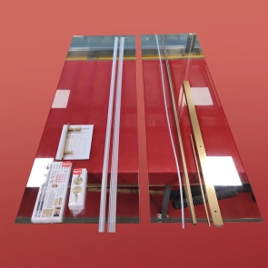 Дверь в нишу Koer SR SD01-120x200-TR-12 прозрачное стекло Easy Clean 8мм, матовое золото (KR5377) №5