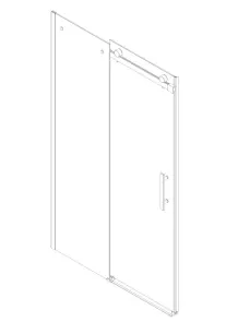 Дверь в нишу Koer SR SD01-120x200-TR-12 прозрачное стекло Easy Clean 8мм, матовое золото (KR5377) №13