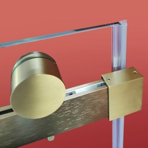 Дверь в нишу Koer SR SD01-120x200-TR-12 прозрачное стекло Easy Clean 8мм, матовое золото (KR5377) №20
