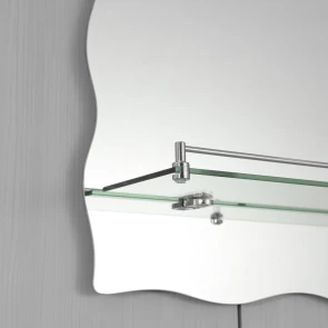 Зеркало настенное Zerix MIRRA MRZ02-600x850x105 прямоугольное с дугообразным верхом, фигурными бока №7