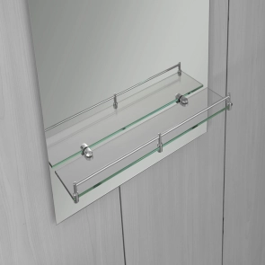 Зеркало настенное Zerix LAGUNA MRZ03-500x700x110 прямоугольное с дугообразным верхом и полкой (ZX56 №2
